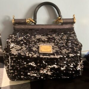 Dolce and Gabbana small Sicily sequin handbag